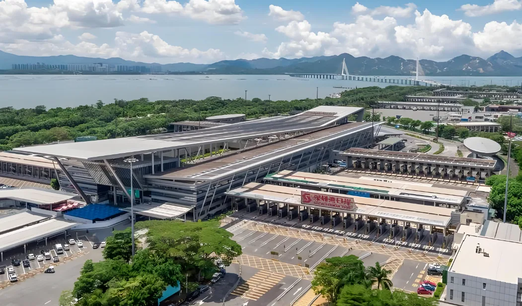 深圳湾口岸实景+西部通道区位图